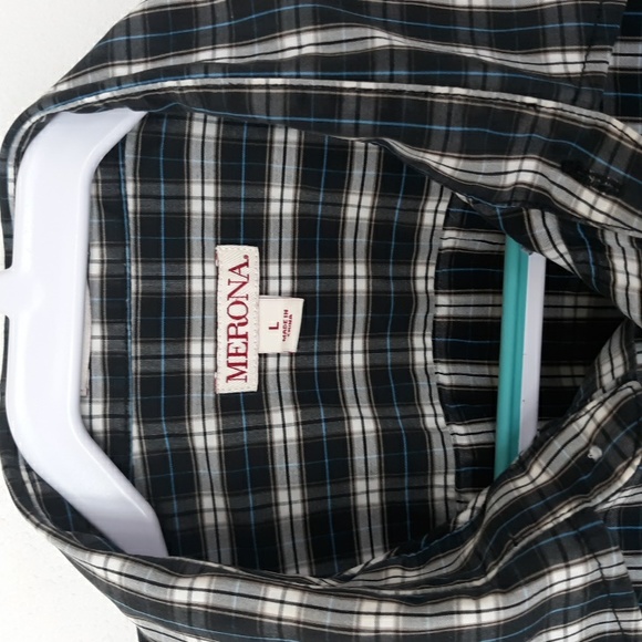 Men's Merona Long Sleeve Shirt  Sz L - Picture 2 of 6